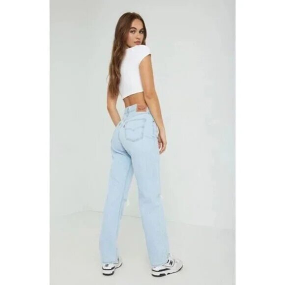 Levi’s Low Pro Straight Jeans | Right Over – Light Wash | Size 27 - Picture 2 of 8